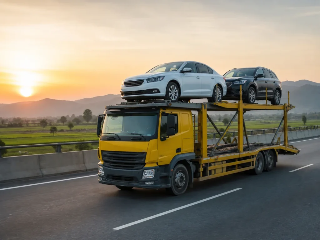 Long-distance vehicle transport across Pakistan